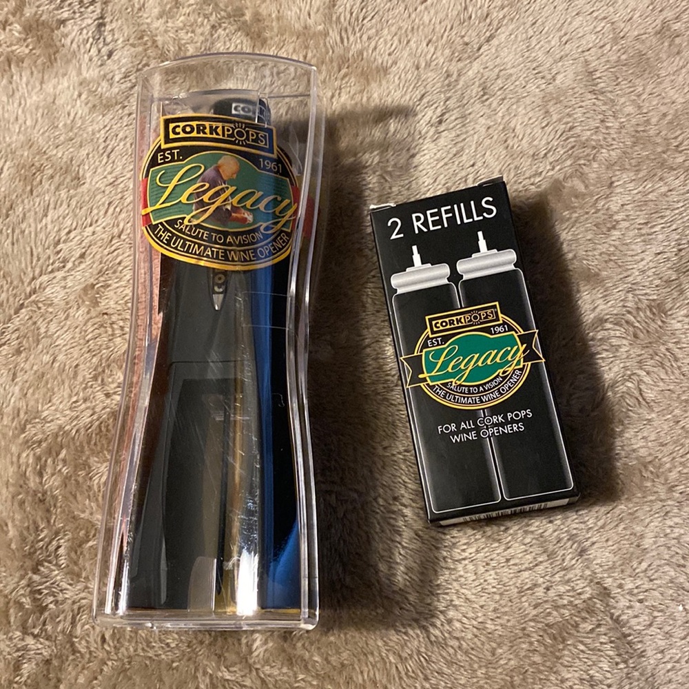 CorkPop Legacy wine opener, new in box